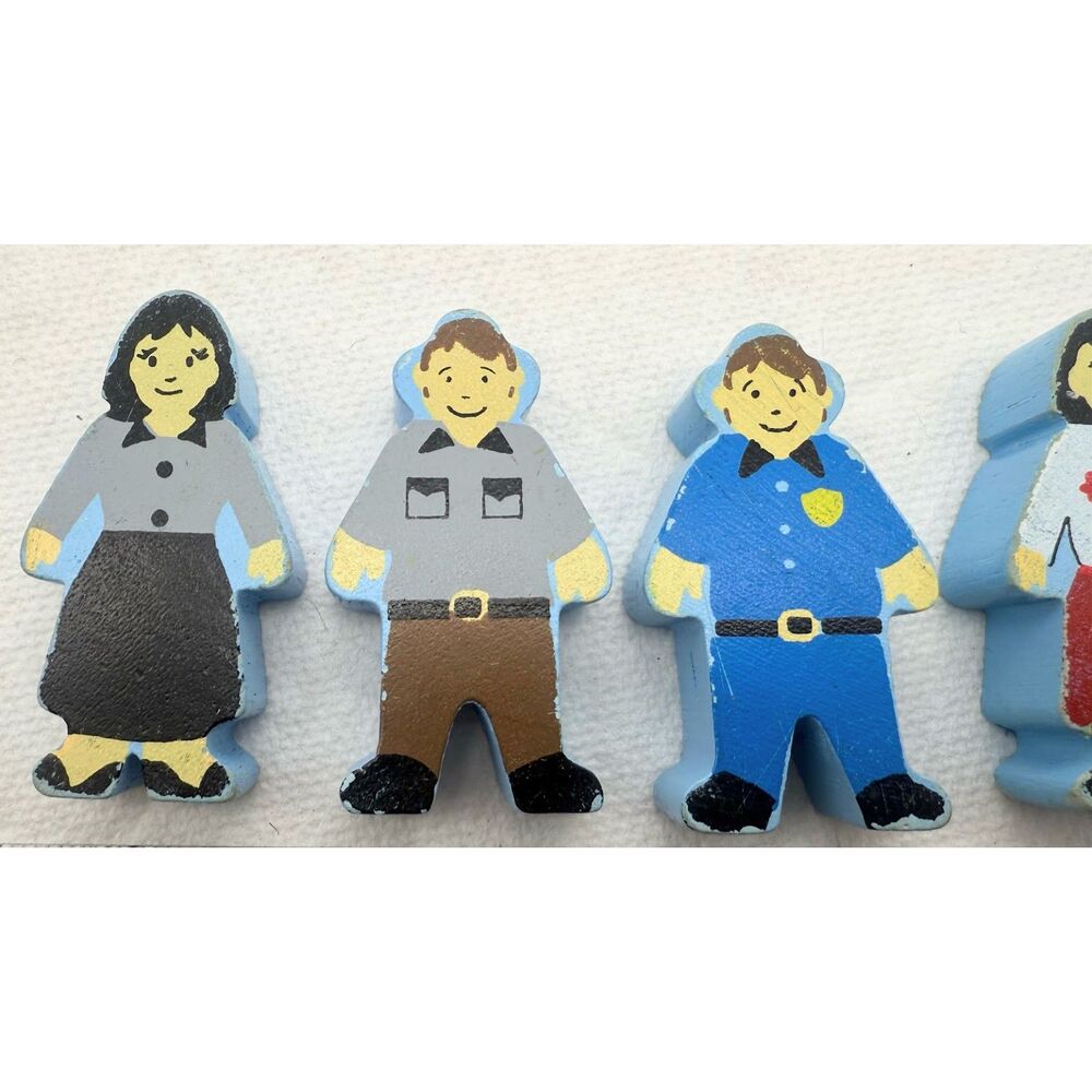 Vintage Wooden Community Helper wooden Figures from Moms house!